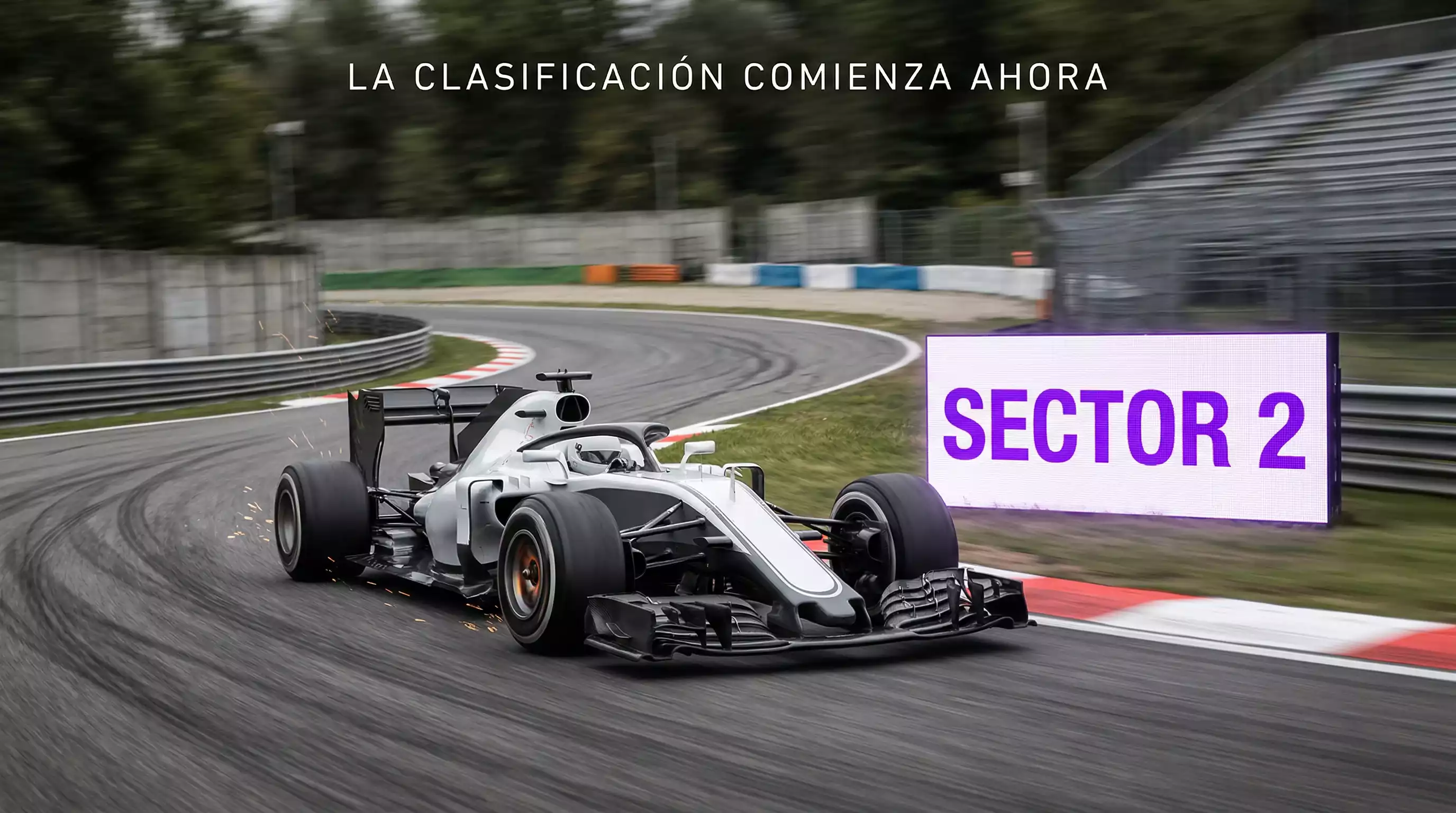 Monoplaza de Fórmula 1 en vuelta rápida de clasificación