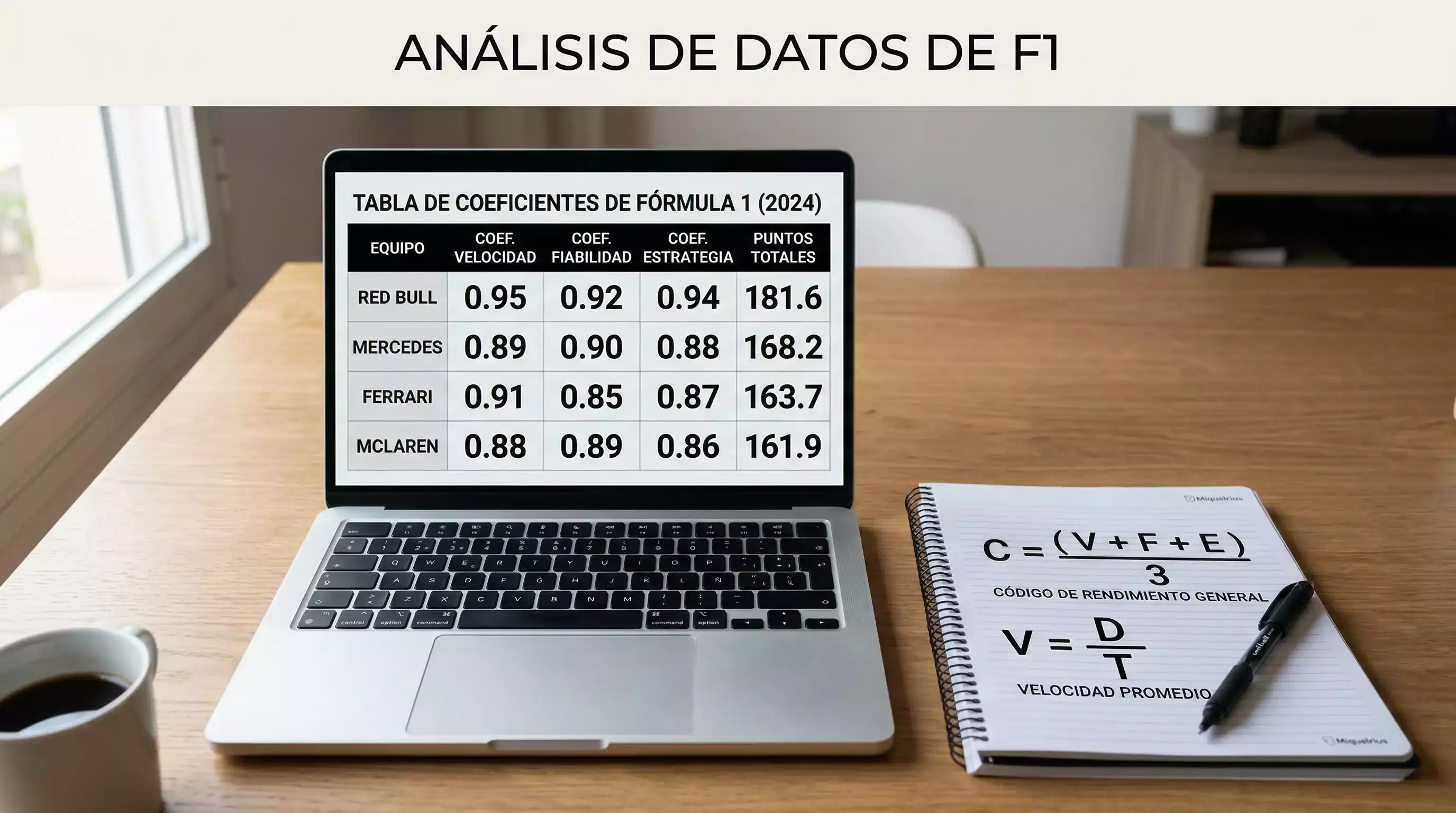 Calculadora junto a pantalla con cuotas de Fórmula 1